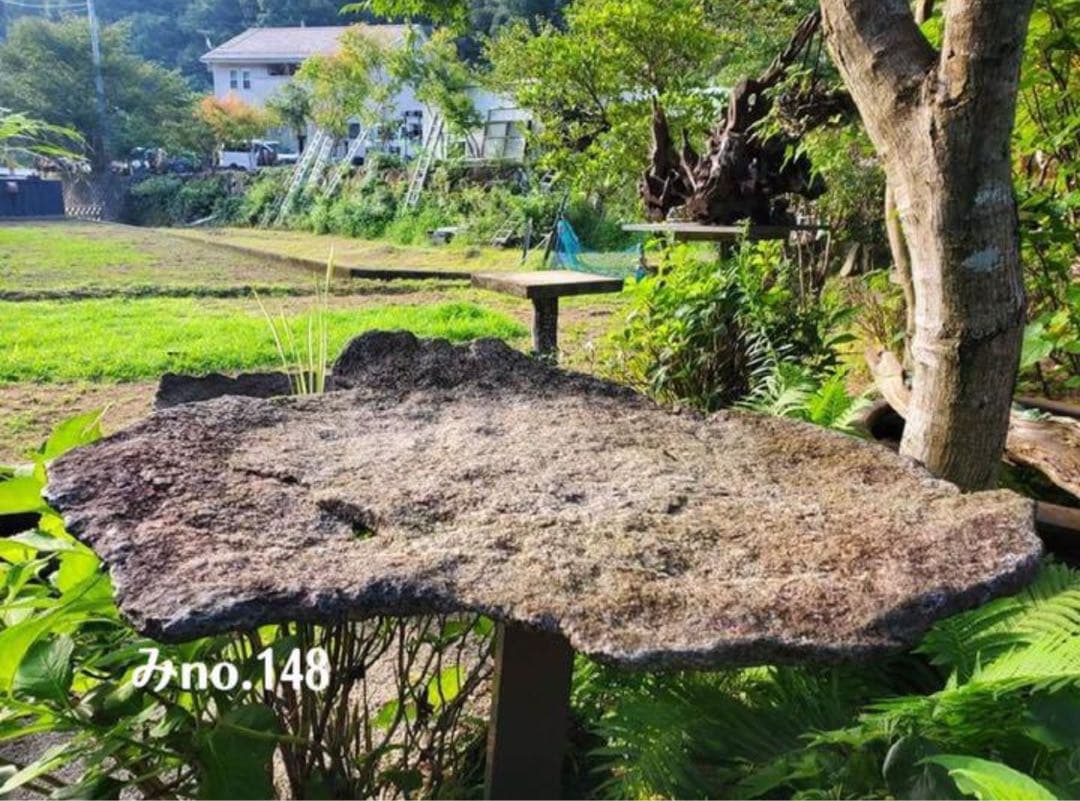 （み148）自然石、平石　盆栽鉢　料理の盛り付け