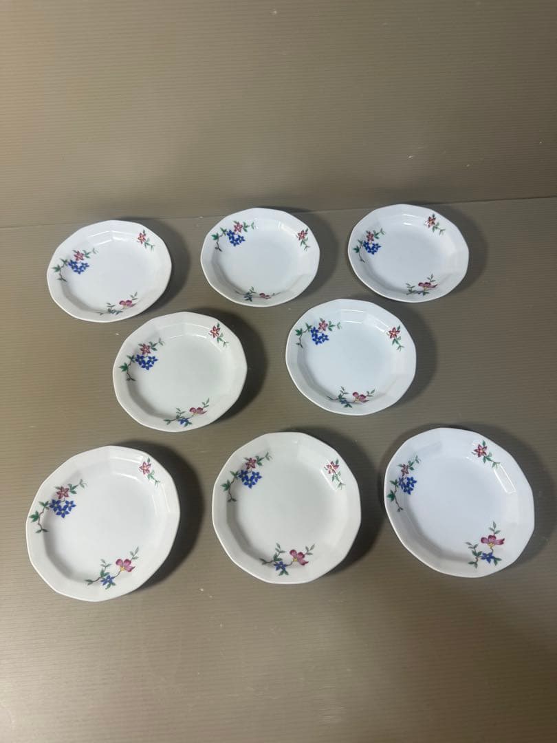 2528 深川製磁　小皿　8客　未使用