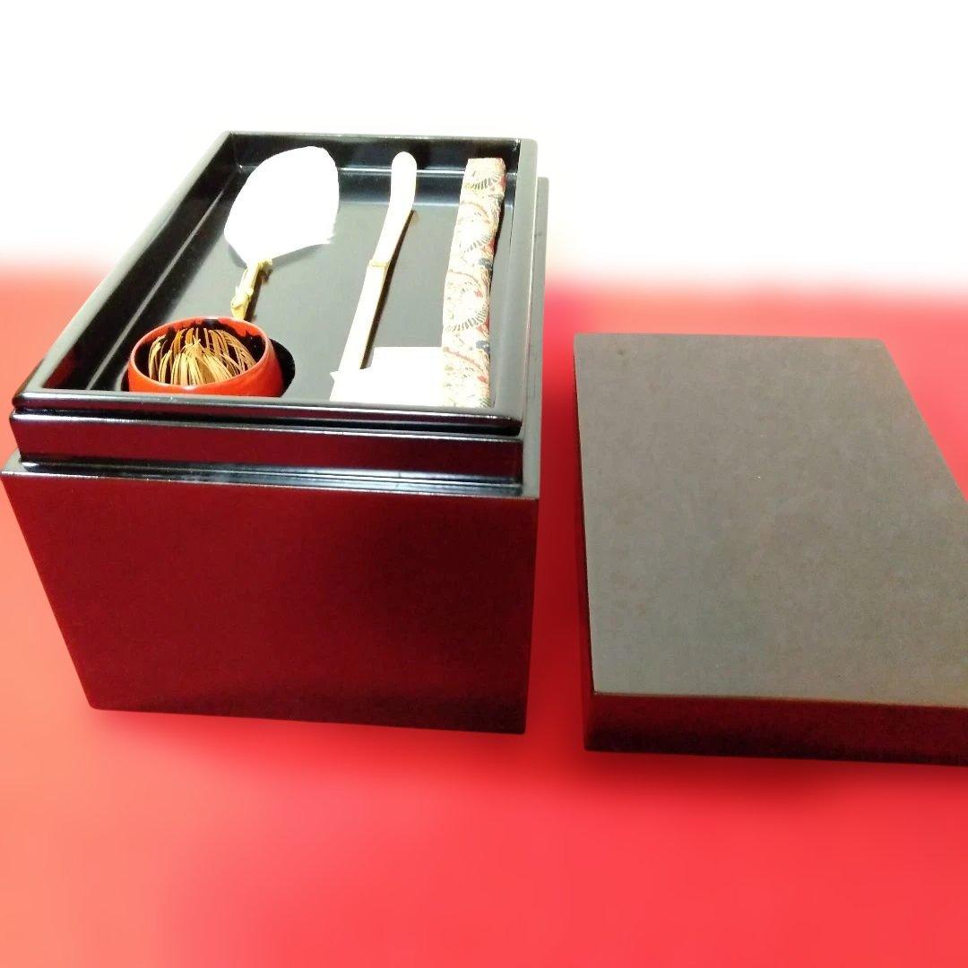 溜塗　利休茶箱