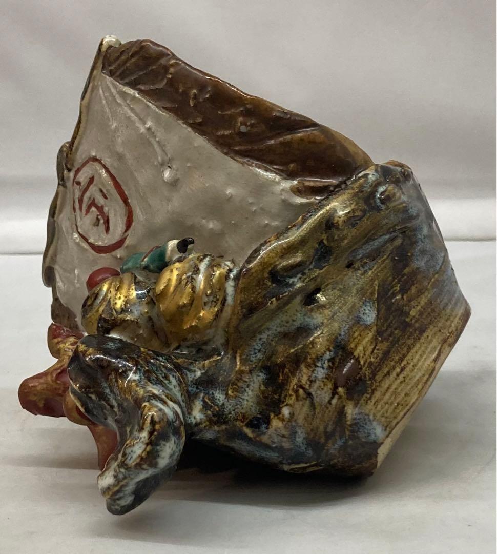 B192s  「宝船  置物」浅見安兵衛作　共箱　京焼　床飾