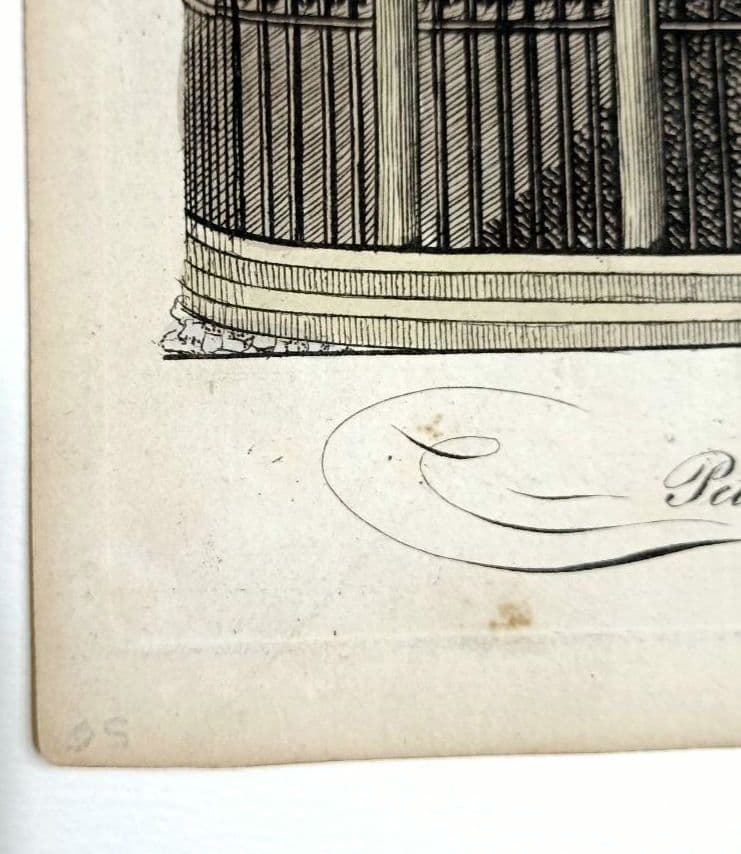 額装品　古典版画　1800年頃　ピュートル大帝の青銅騎馬像　ロシア　稀少作品