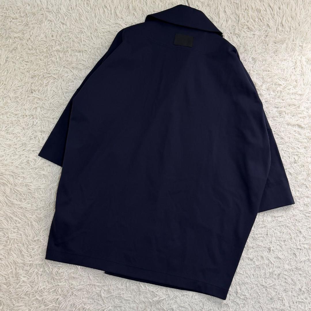 16508✨コグザビッグスモーク チェスターコート ドルマン ネイビー