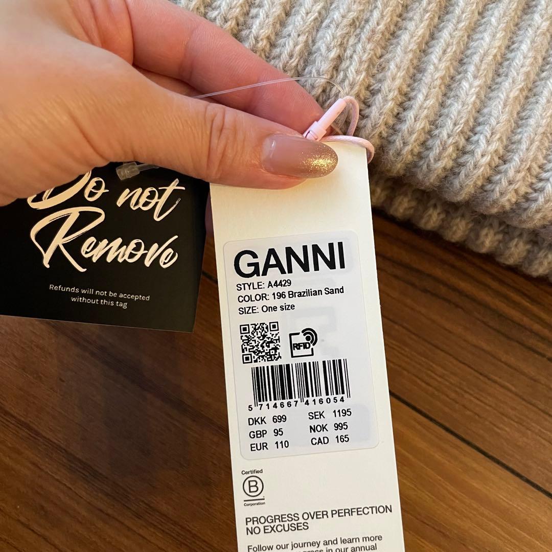 GANNI ガニー ニット帽 Structured Rib Beanie