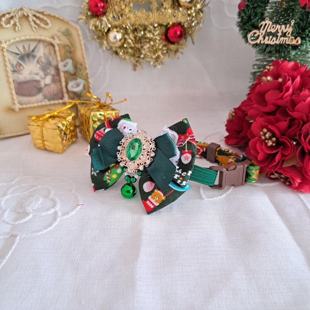 クリスマスシリーズ(リボン)わんちゃん猫ちゃん用首輪