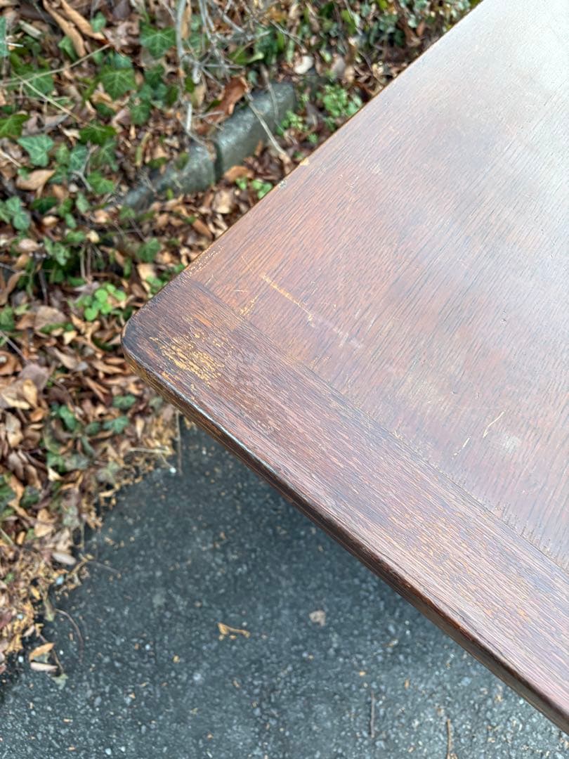 ③ イギリスヴィンテージ 4人掛け　ダイニングテーブル　リフェクトリーテーブル