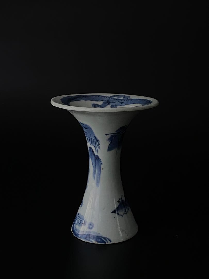 中国 染付 花入 龍文 古陶磁 青花 花瓶 古美術 骨董