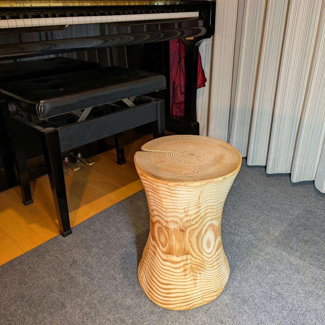 モミ　天然木　丸太　椅子　スツール　高さ約40㎝