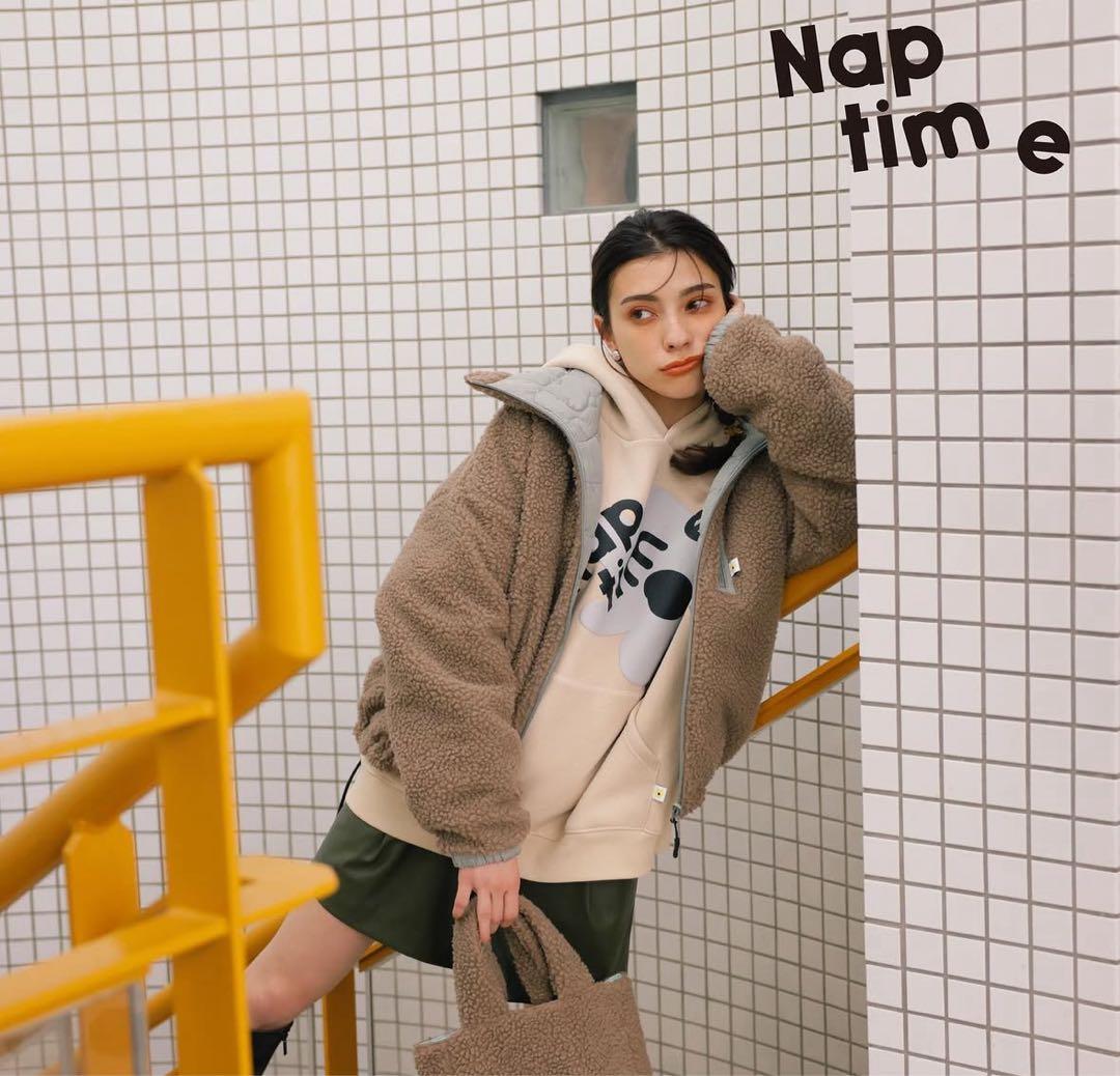 ナップタイム　naptime. Nissy 西島隆弘　チェックシャツ　ボア