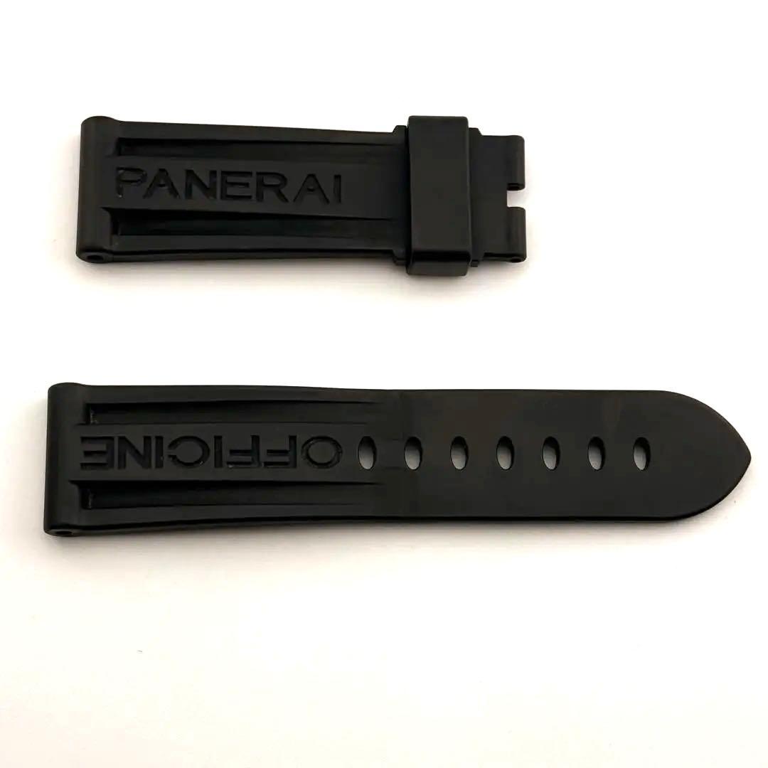 パネライ 純正ラバーベルト 24-22mm 尾錠用 ラバーストラップ ルミノール