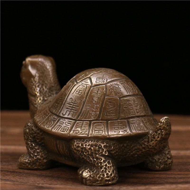 銅製 福寿亀 置物 書道具 文房具 玄関 装飾品 工芸品 美術品