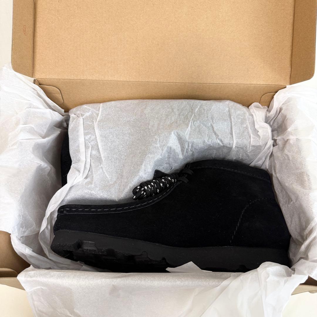 クラークス　ワラビー　ゴアテックス GORE-TEX UK7 黒　スエード　25