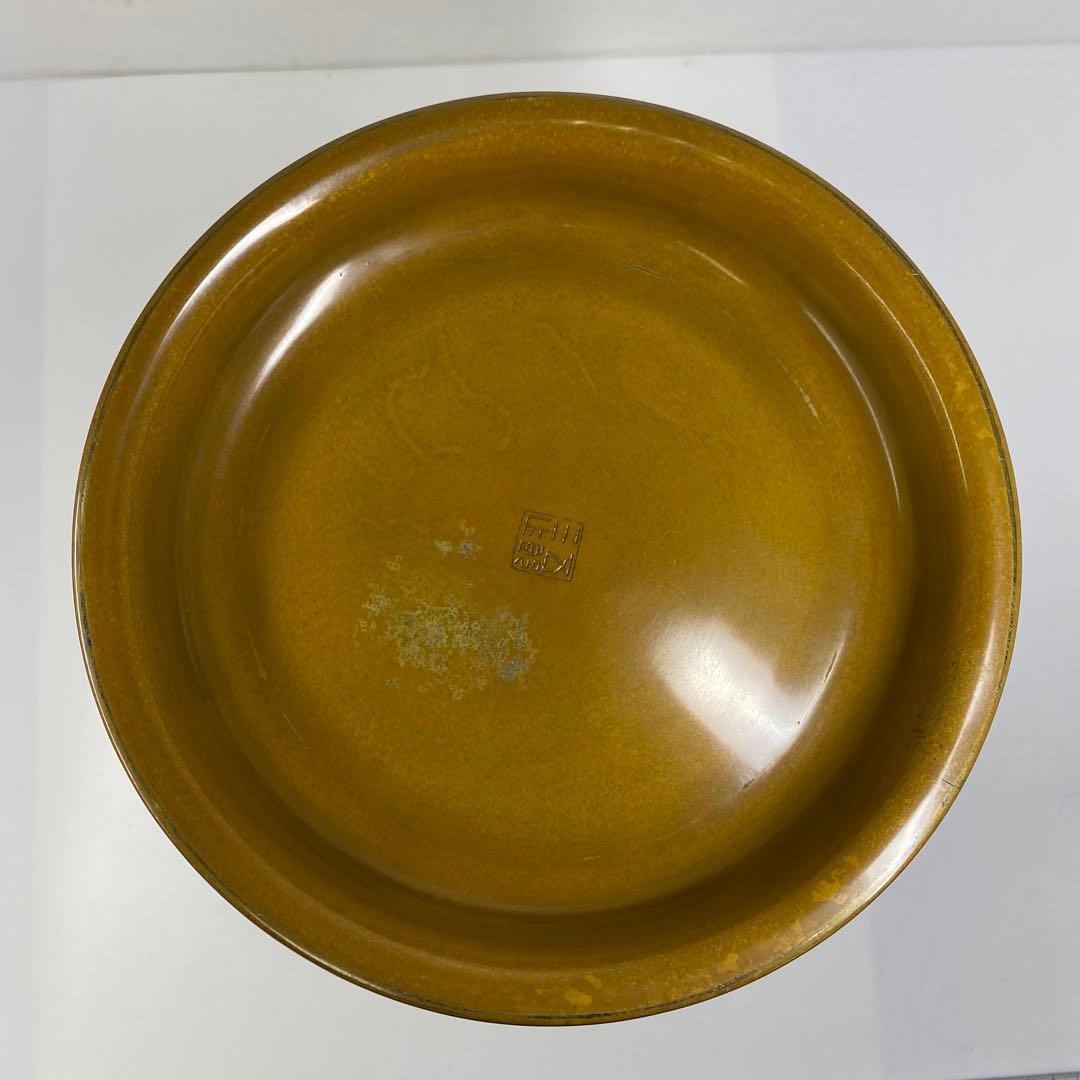 金谷五郎三郎　黒唐銅蓮萌式火鉢　共箱　トトサカ　東さ7-0315☆2F