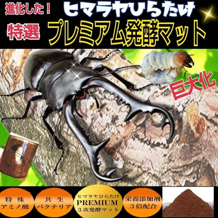 ミヤマクワガタ、ノコギリ幼虫に抜群！800mlボトル入プレミアム発酵マット15本