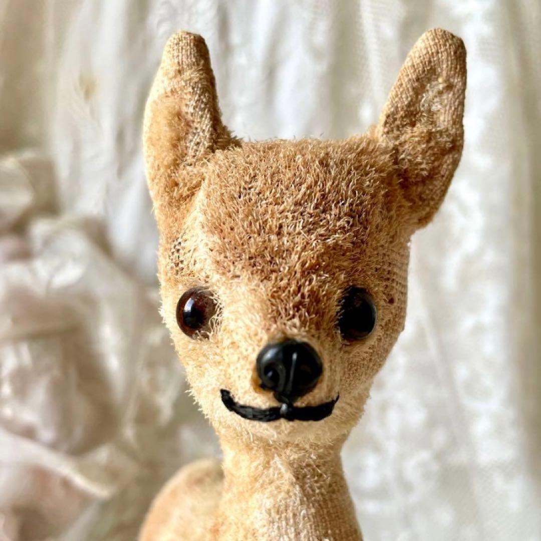 バンビぬいぐるみ3体セット　子鹿小鹿　　フランスアンティーク　ドイツヴィンテージ