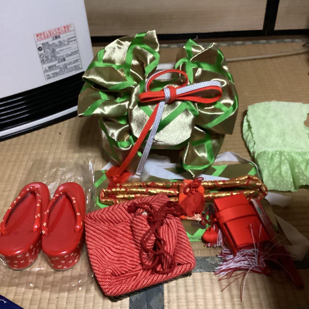 七五三七歳用フルセット帯幅18センチ　長さ127 センチ草履20センチ