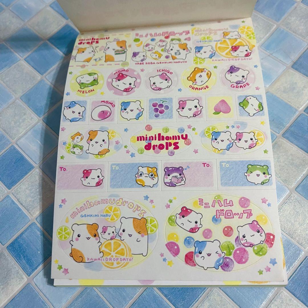平成レトロ　ハムちゃん　ミニハムドロップス メモ帳 シール付き