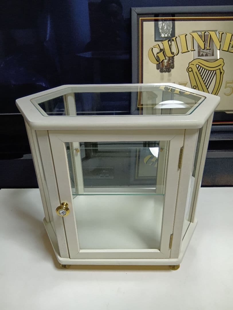 1980's　フランス　真鍮　金具　キュリオケース　テーブル　ディスプレイケース