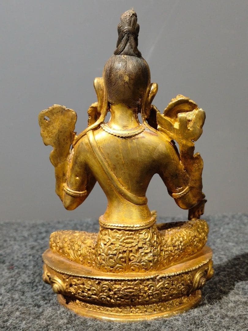 旧蔵　チベット　仏像　純銅製　インテリア