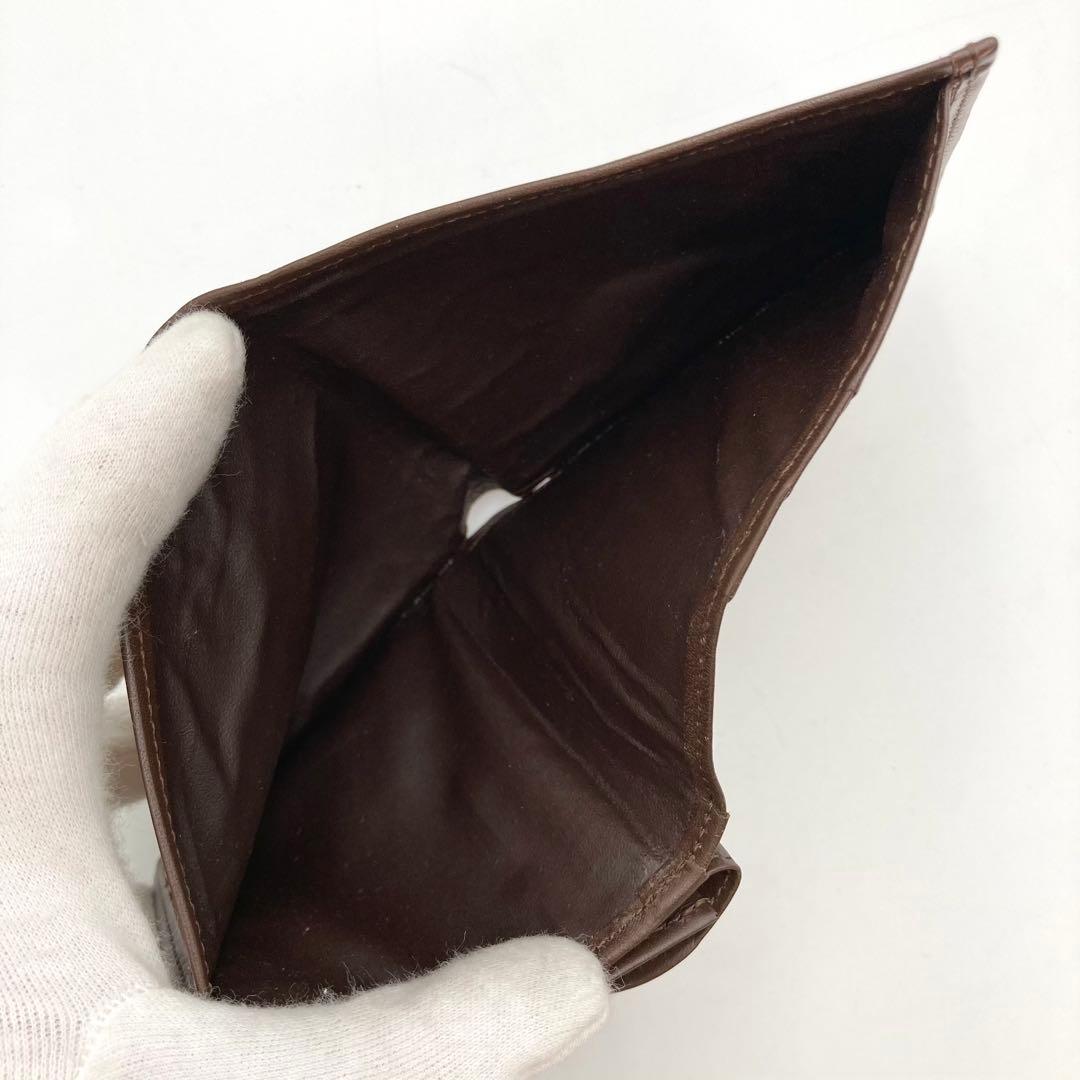 タコ✨ BURBERRY 二つ折り財布 ノバチェック シャドーホース 茶色