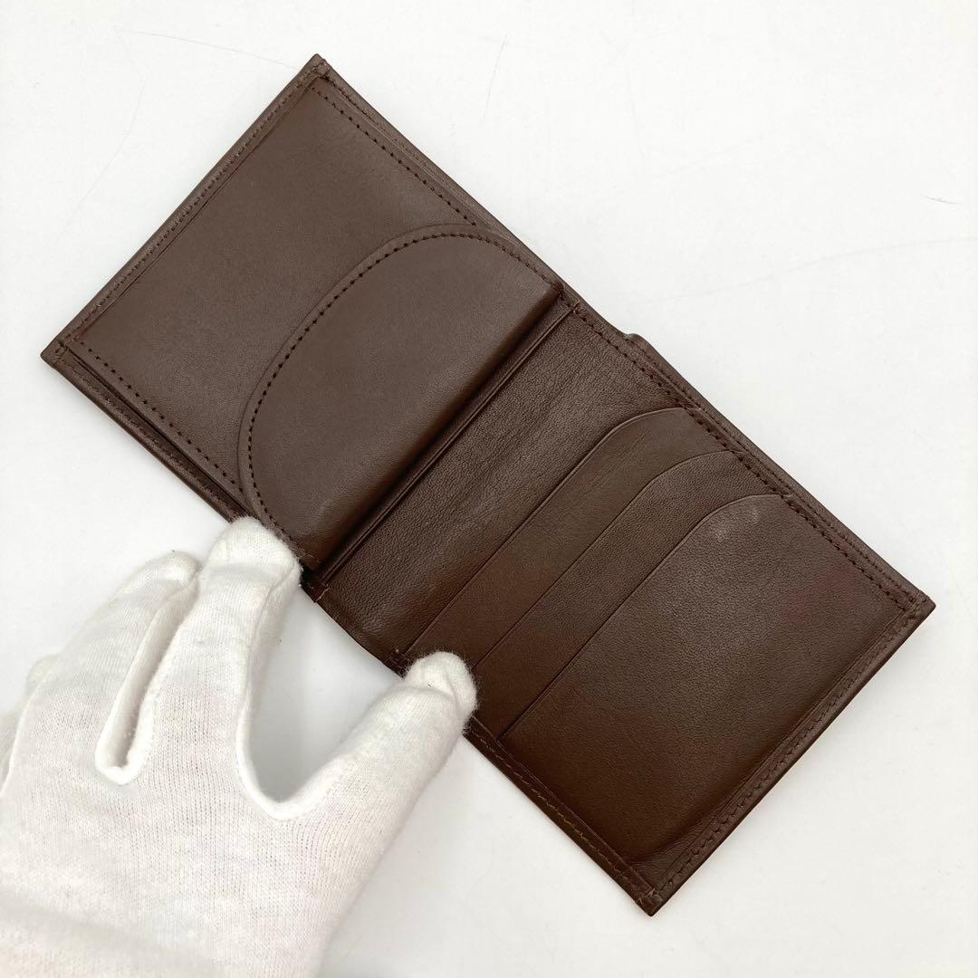 タコ✨ BURBERRY 二つ折り財布 ノバチェック シャドーホース 茶色