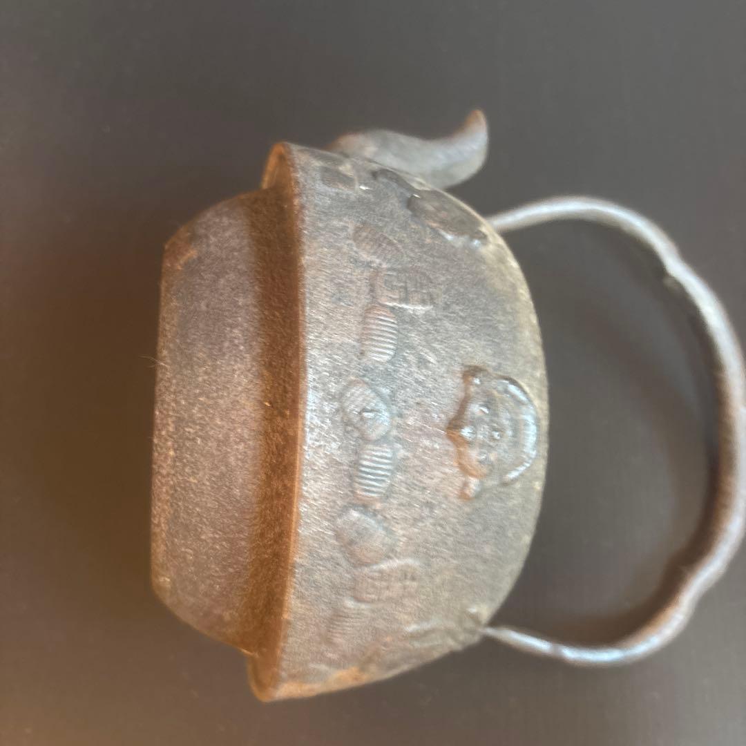 鉄瓶 骨董品 大黒様縁 古い 縁起物