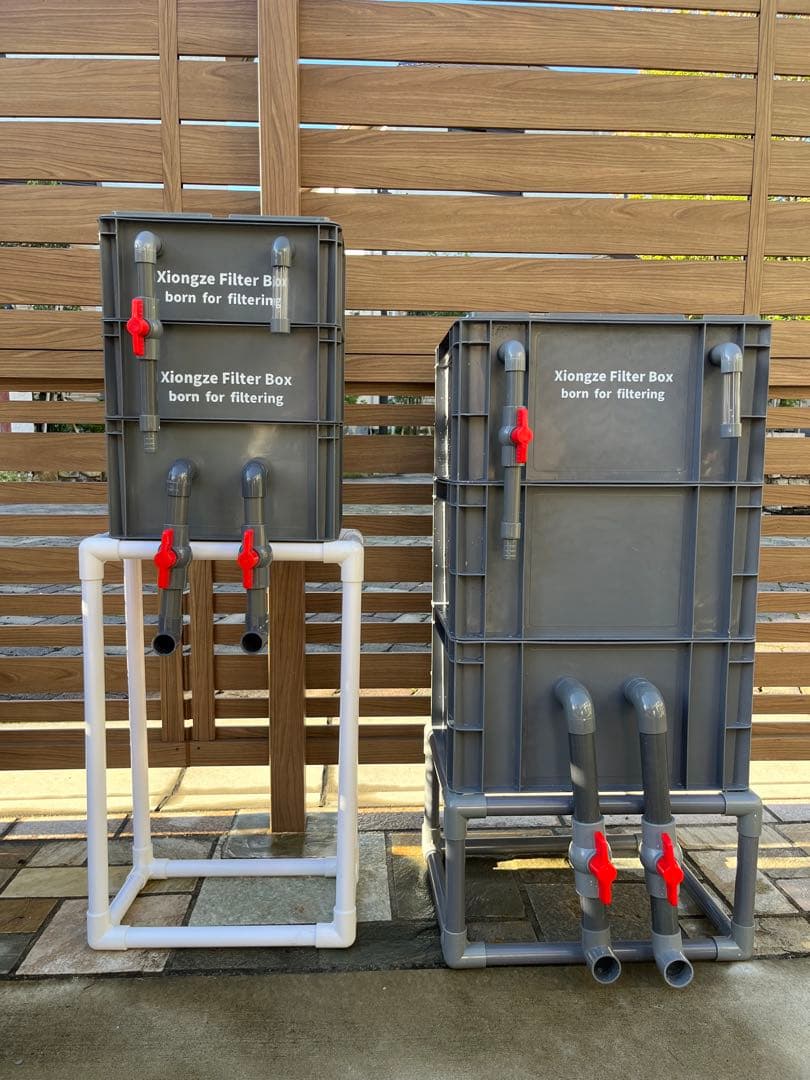 三段式万能濾過器装置　大型水槽池濾過層濾過飼育 アクアリウム外部フィルター