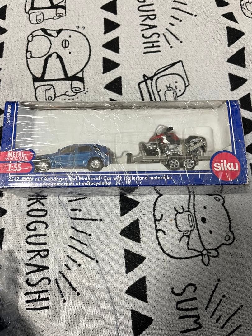 ジク（SIKU） BMW X5 バイク用トレーラー付き 1/55 SK2547
