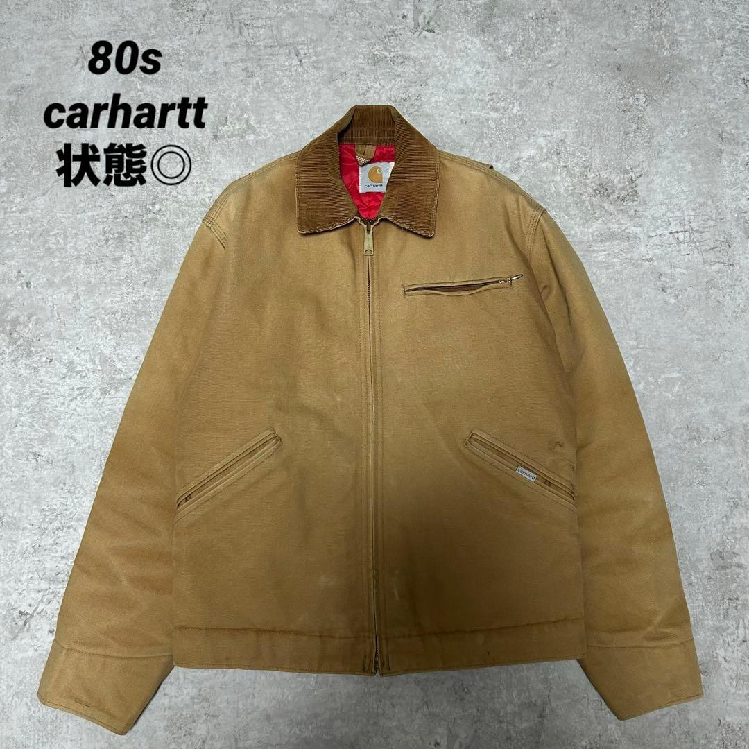【希少モデル】80s カーハート デトロイトジャケット USA製 赤キルティング