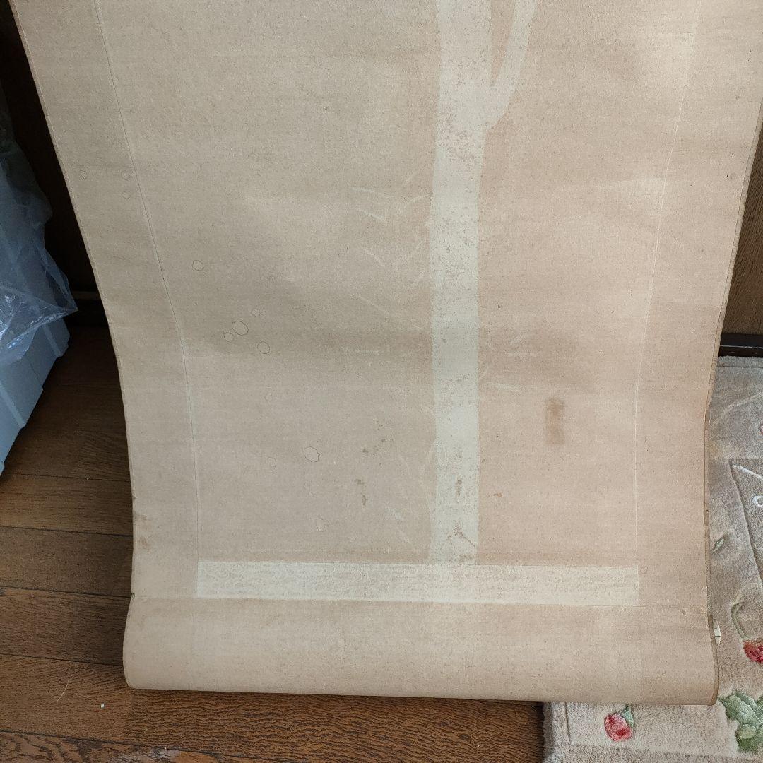 【新春 週末特価】掛け軸　花　鳥　日本画　花鳥　絵の部分綺麗な状態です　印有り