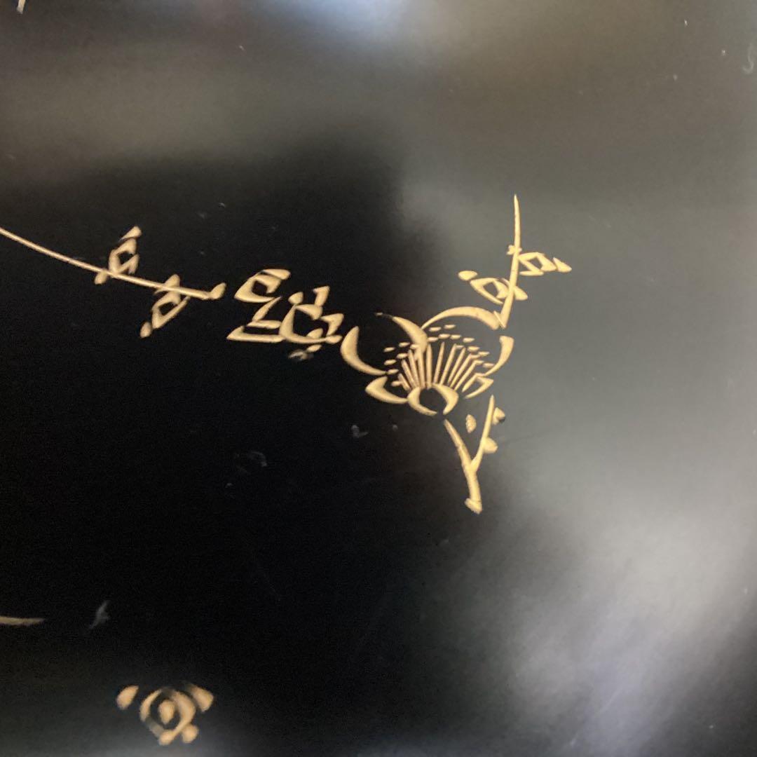 k2f5 漆器皿 20枚　　黒地 金色模様　年代物