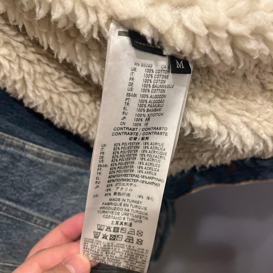 DIESEL 裏ボア付き　デニムジャケット Mサイズ