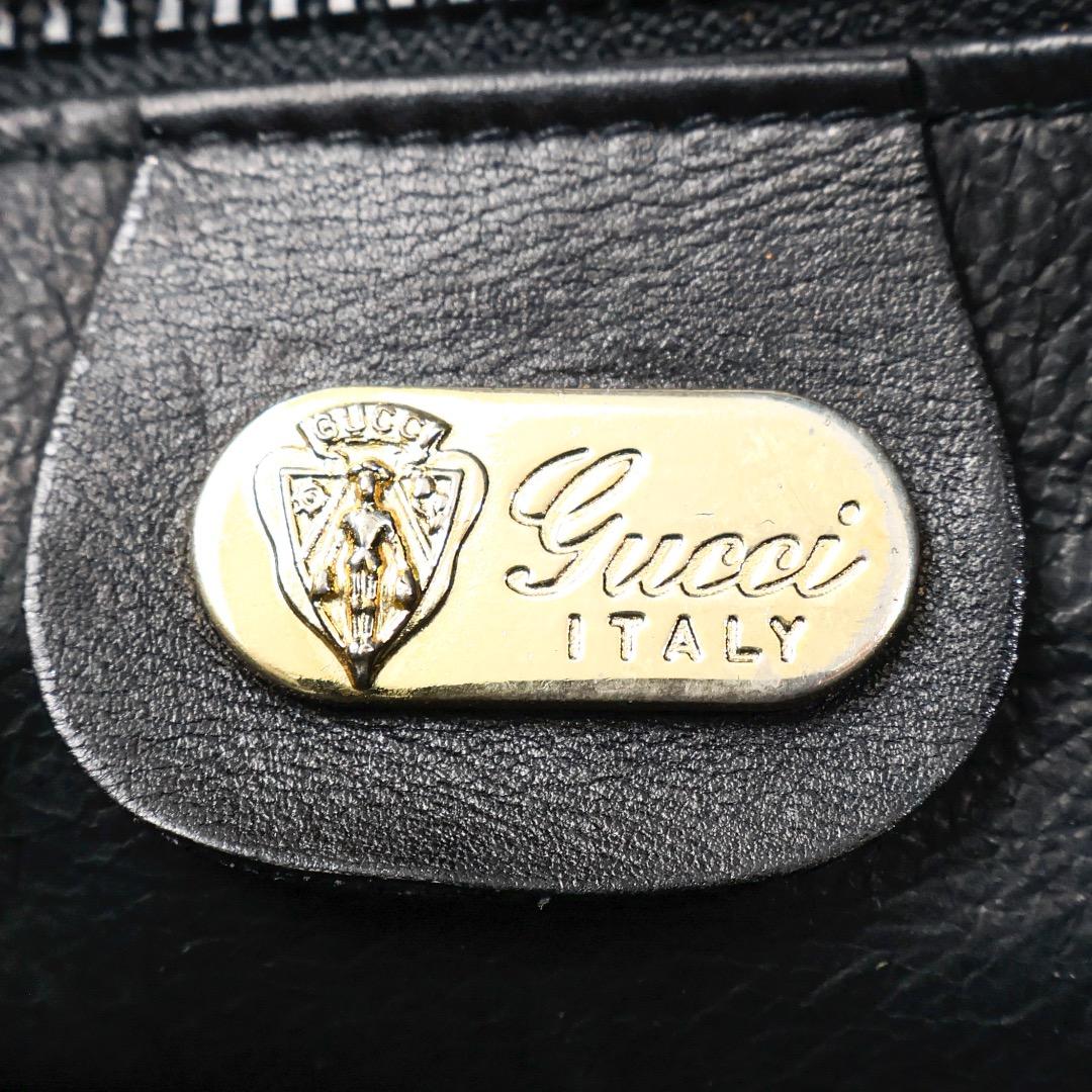 H5110-7◾️オールドグッチ　レザーショルダーバッグ Y2K