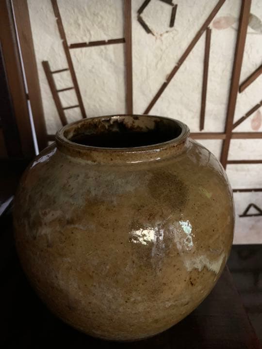 薬壺　高取焼