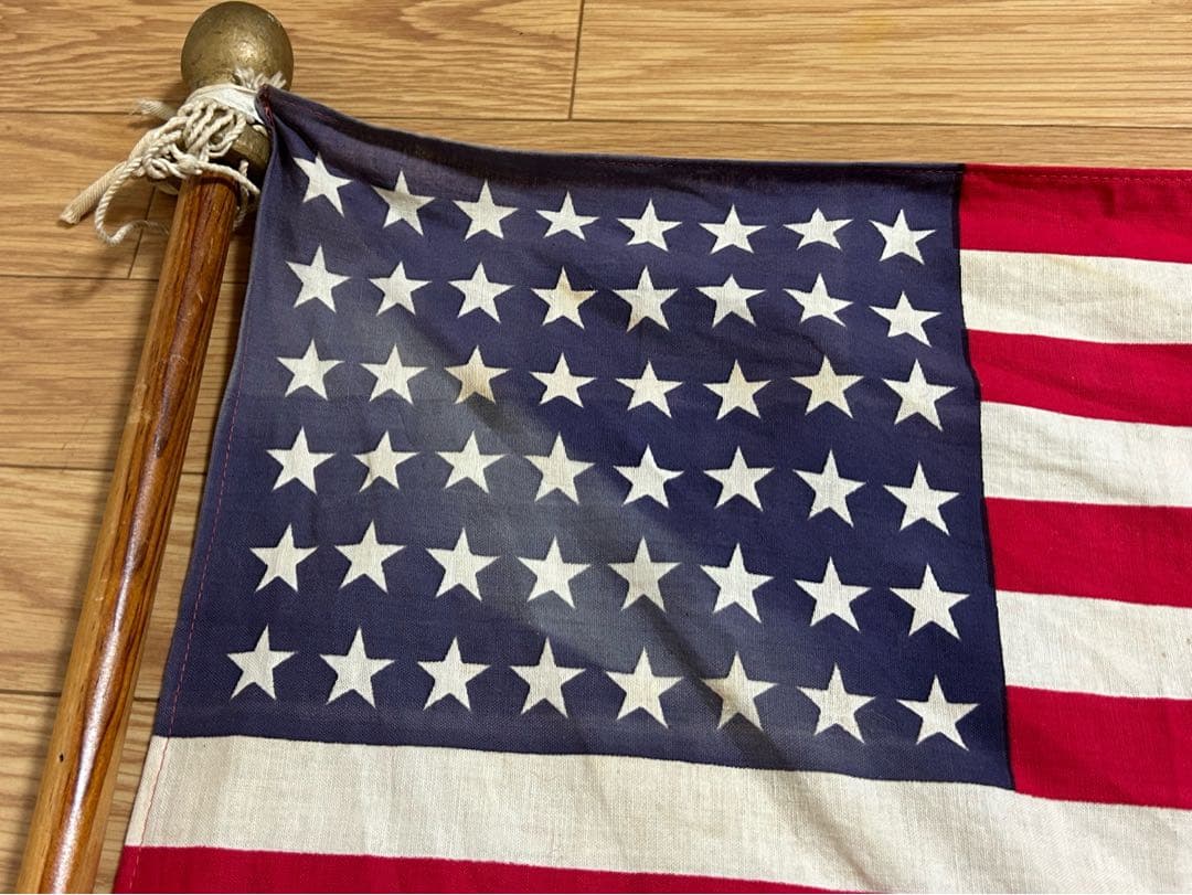 40s 50s ビンテージ アンティーク 48星 アメリカ国旗 星条旗 USA