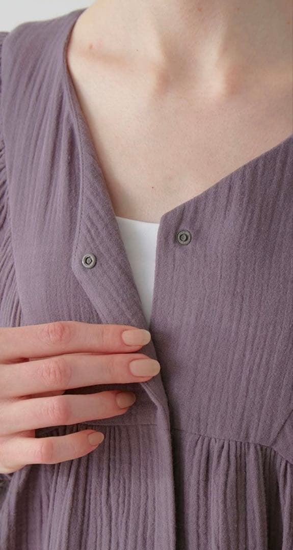 【新品・未使用】gelato pique マタニティガーゼワンピース（ミント）