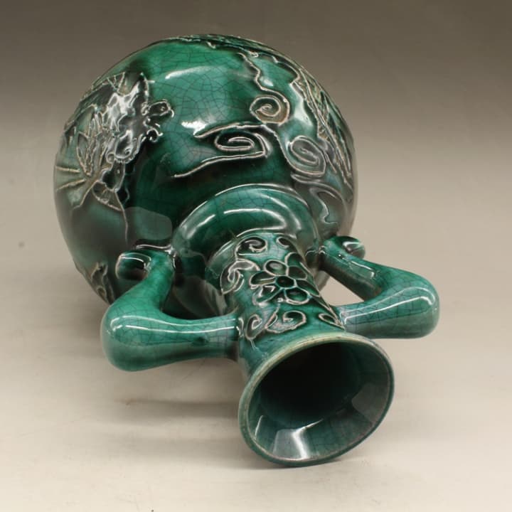 清光緒   緑釉   時代物 骨董品