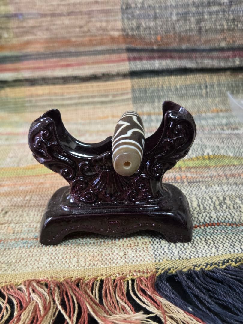 048　天珠　正統派　三眼天珠　dzibeads！