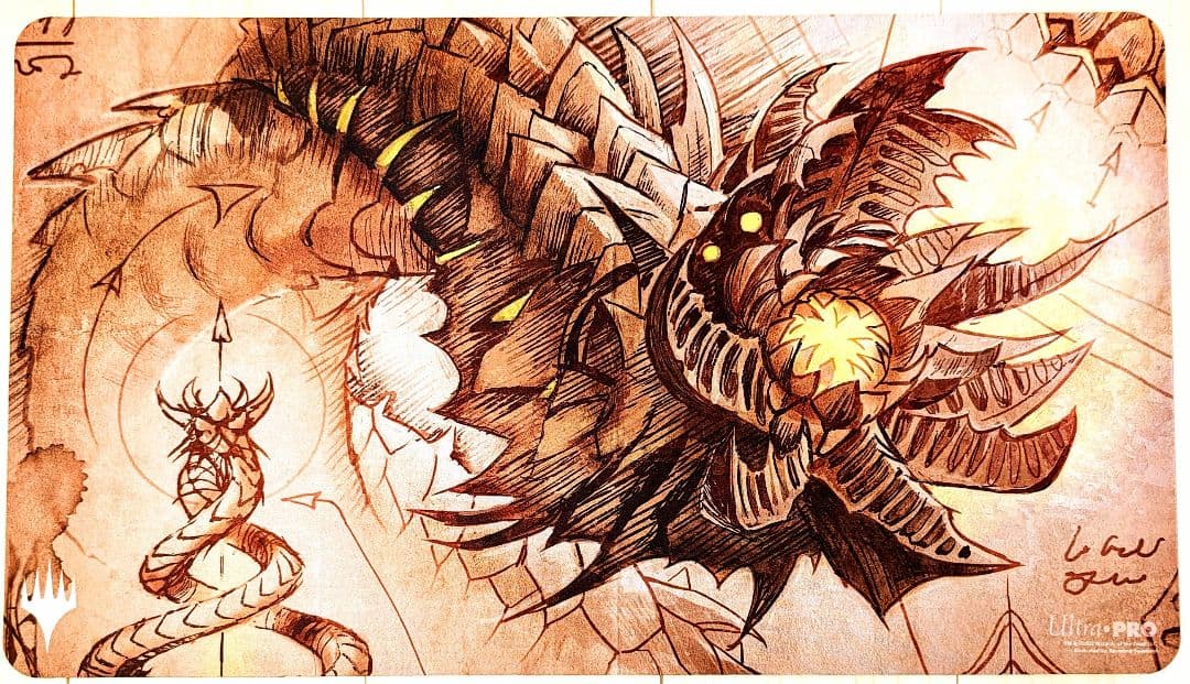 【未使用】MTG　ワームとぐろエンジン　設計図版　プレイマット