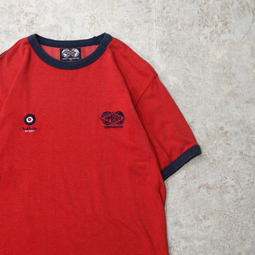 ポールスミススポーツ × アンブロ 00s リンガーTシャツ M レッド