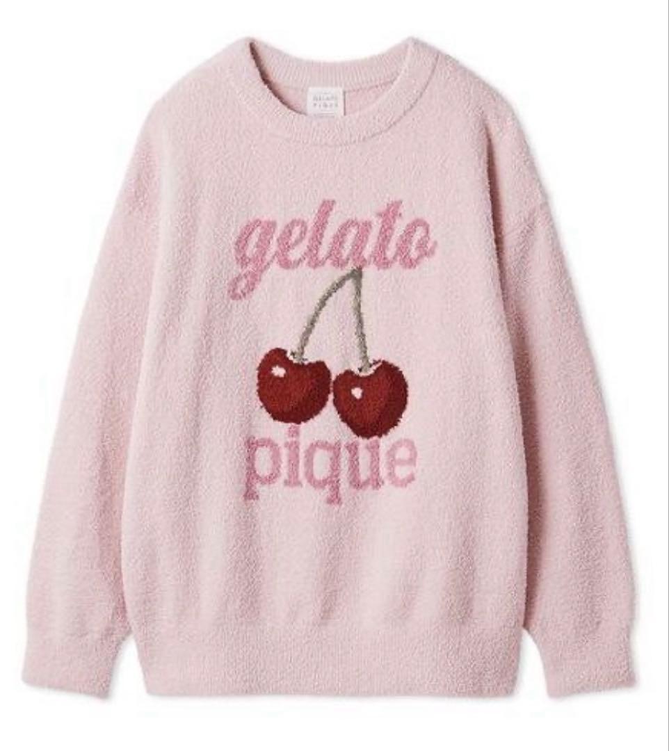 ジェラートピケ　ベビモコチェリー　さくらんぼ　プルオーバー　ピンク　新品未使用