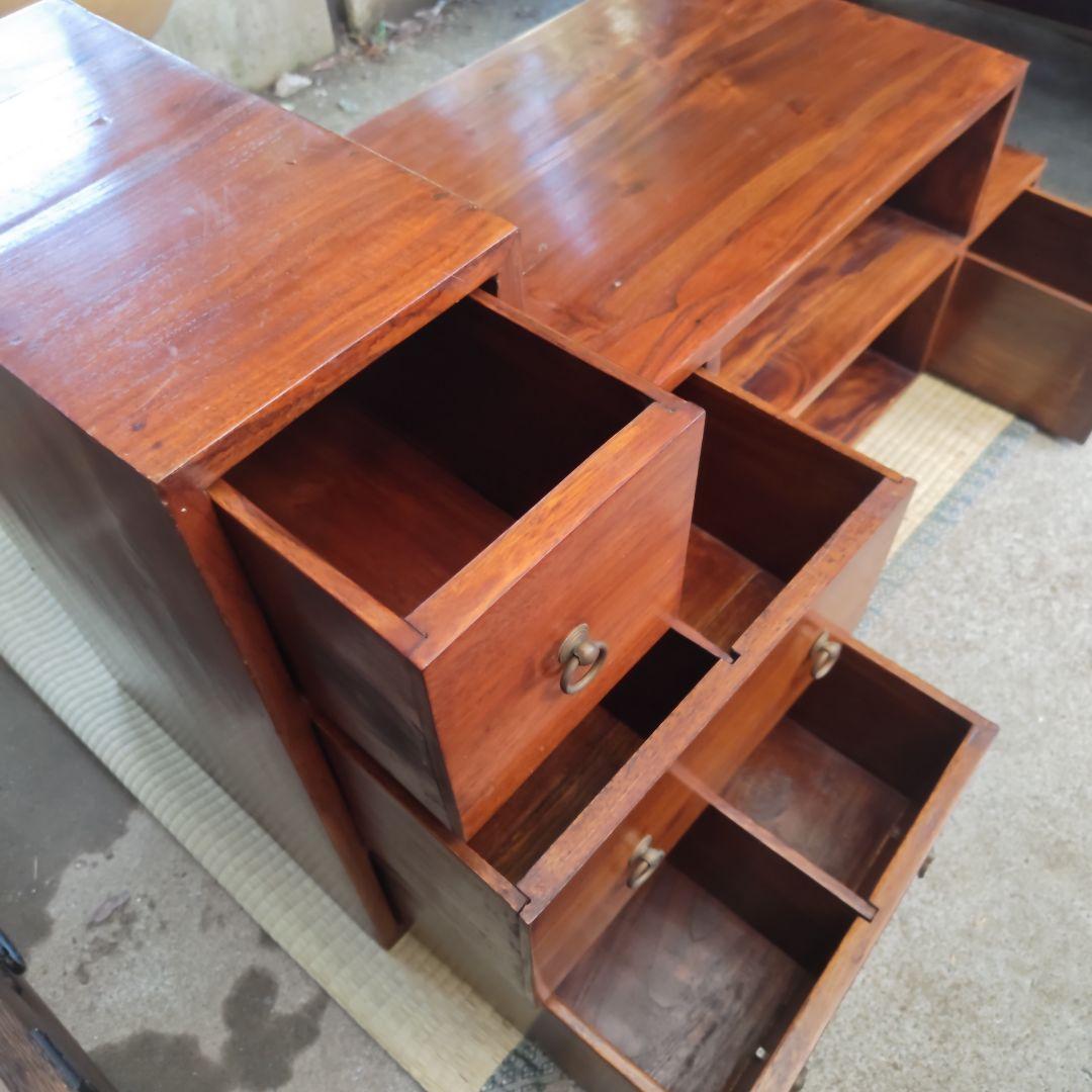 さ*ま様 昭和レトロ 大正ロマン 無垢材チェスト 引き出し付き 古民家 当時物