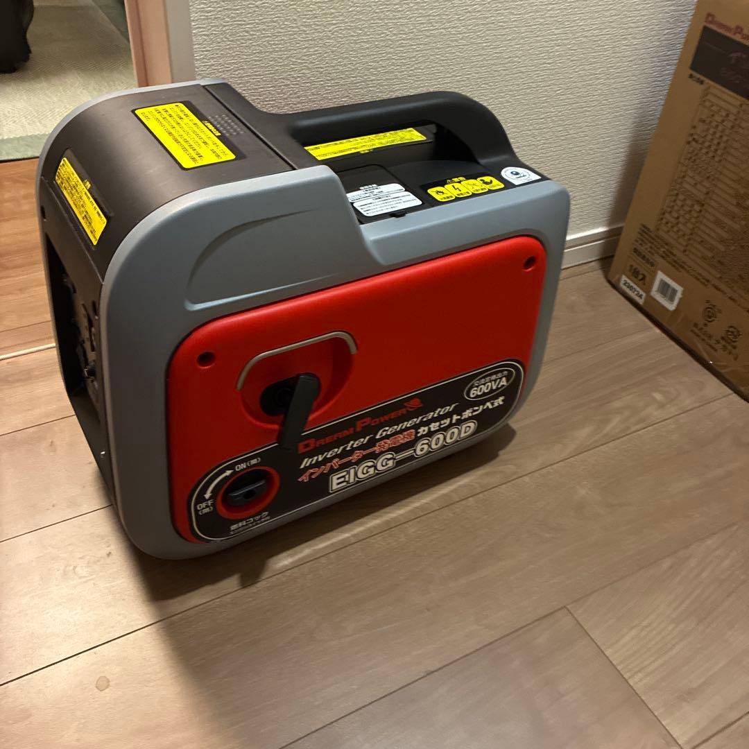 ナカトミ　カセットガス発電機　600VA