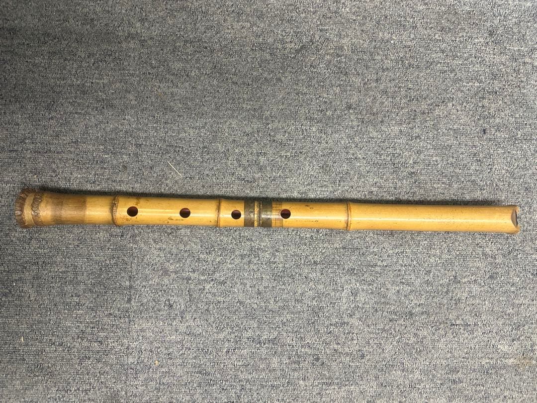 【根竹・風合い良】尺八 竹製 1尺8寸前後 / 和楽器・古管shakuhachi