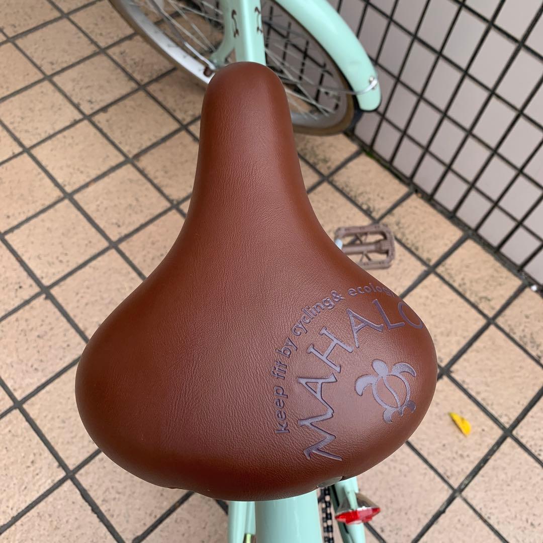 【POM】MAHALOジュニア ミントグリーン 自転車 変速機付き　22