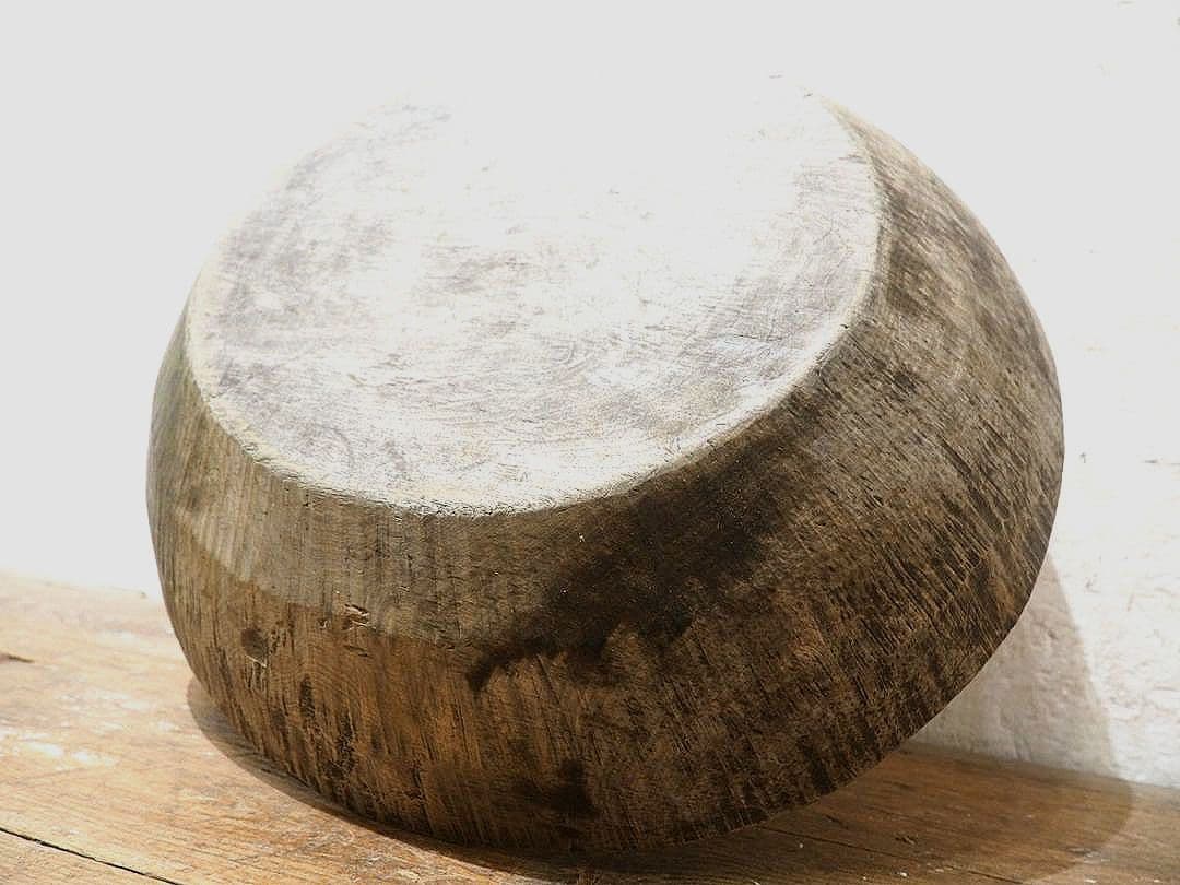 1322 W50cm レトロなこね鉢　捏ね鉢　蕎麦打ち　うどん　古道具　木皿