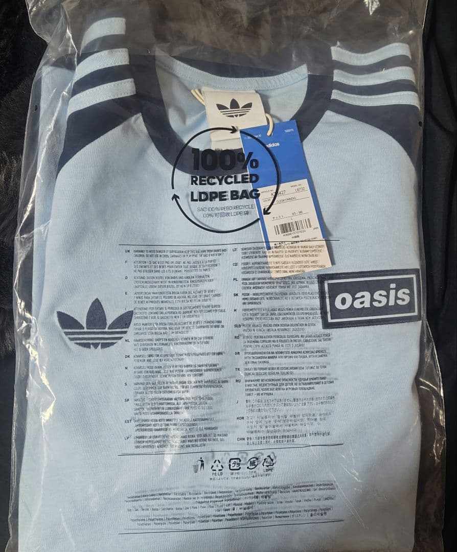 (最終値下げ)oasis adidas 長袖 tokyoロゴあり