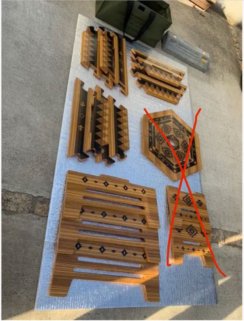 TheArth ヘキサテーブル　しま次郎ンドル　収納袋付き