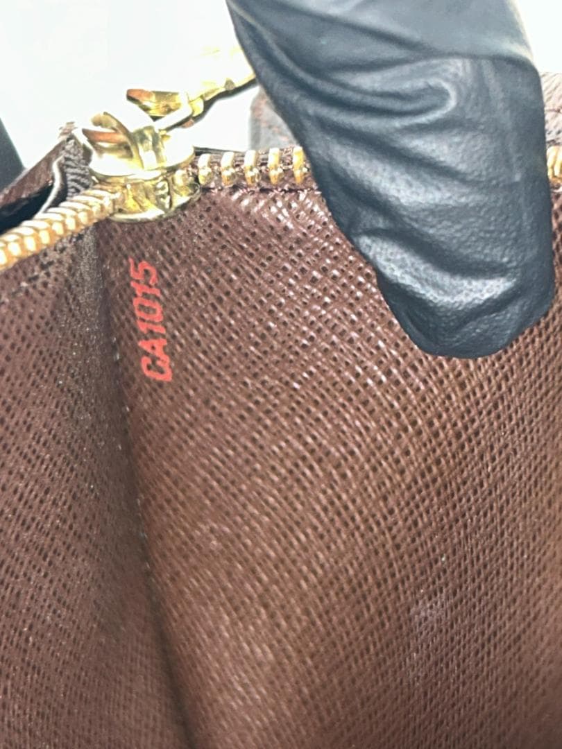 ルイヴィトン ダミエ 長財布 N61724 コバ部分補色