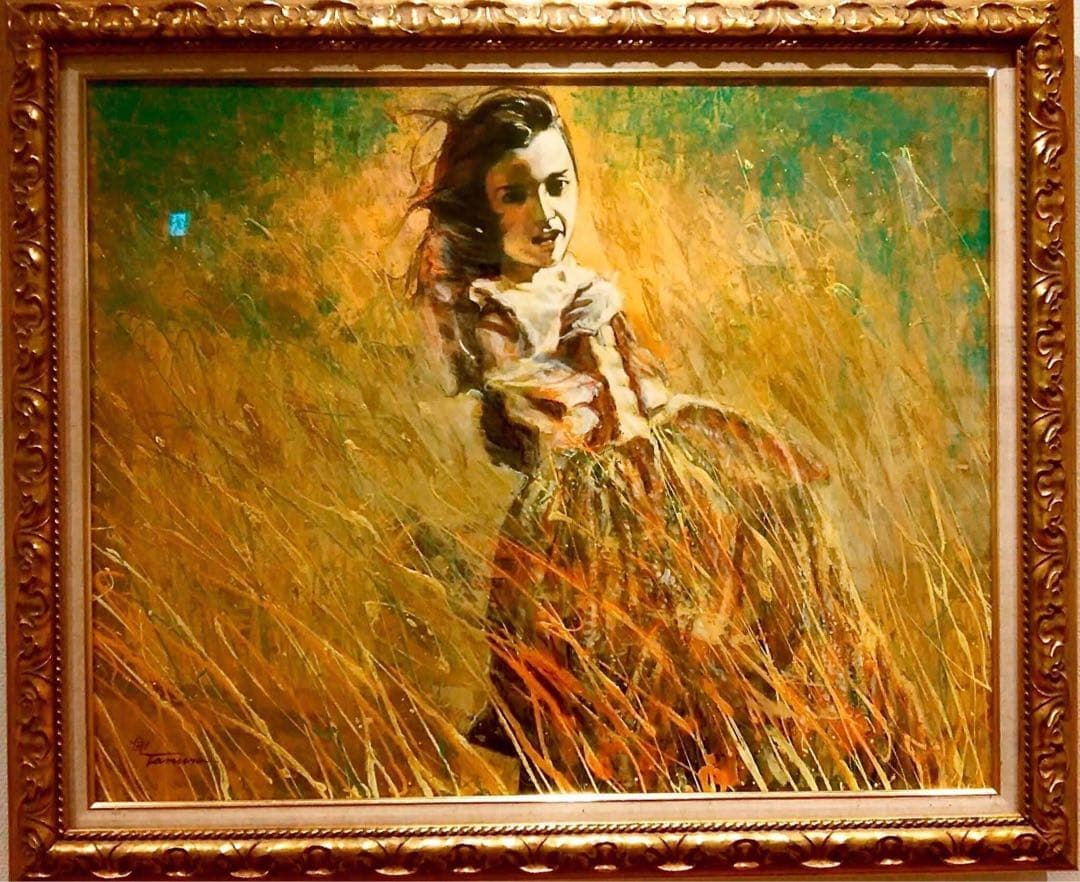 少女の肖像 油彩額縁「野駆ける少女 2」