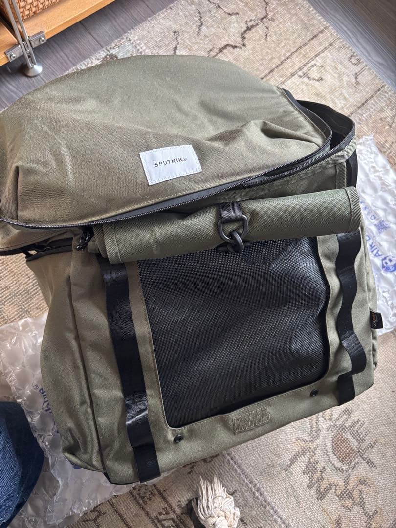 ⭐︎未使用⭐︎SPUTNIK オリーブグリーン 犬用キャリーバッグ
